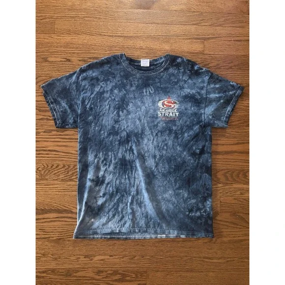 GEORGE STRAIT The Cowboy Rides Away 2014‎ Concert Distressed Tie-dye Large Shirt - Picture 2 of 8